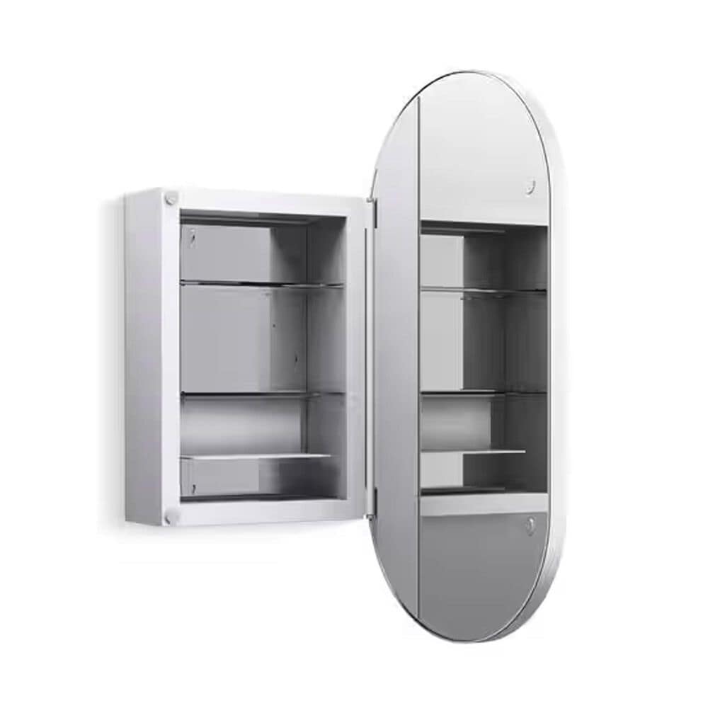 Kohler Verdera 15" Oval Framed Medicine Cabinet with Mirror in Polished Chrome, , large