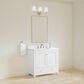 37B Claudine 36" Single Bathroom Vanity in Bright White with Glossy White Composite Stone Top and Backsplash, , large
