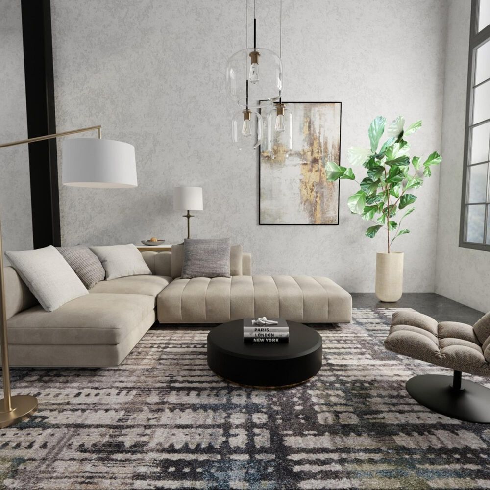 Feizy Rugs Skyview 7&#39;10&quot; x 10&#39; Gray and Beige Area Rug, , large