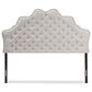 Baxton Studio Hilda Queen Upholstered Panel Headboard in Greyish Beige, , large