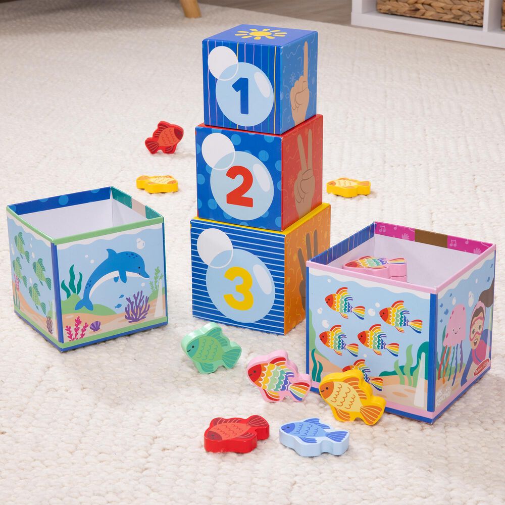 Melissa &amp; Doug Ms. Rachel Sort &amp; Count Nesting Blocks, , large