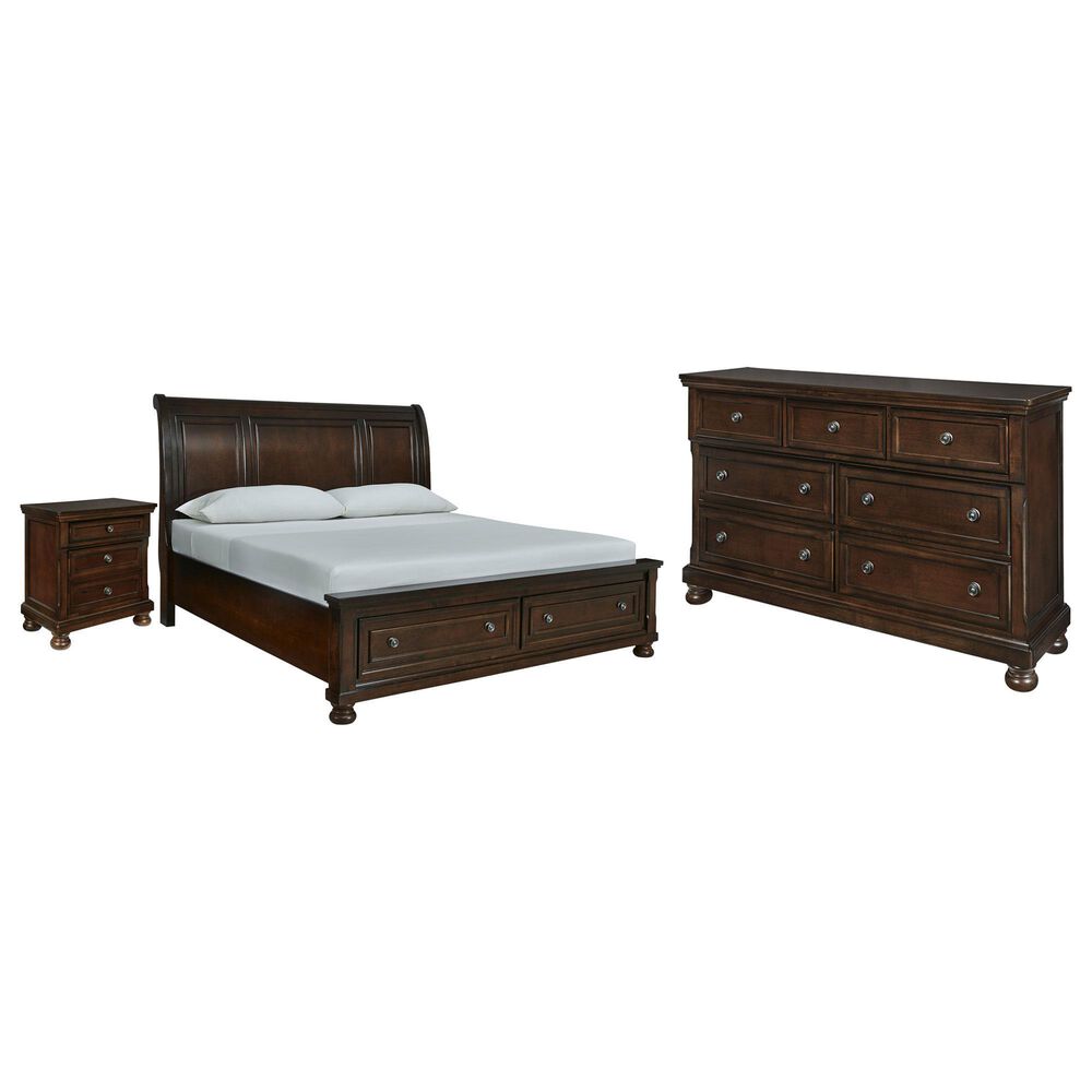 Millenium Porter 4-Piece King Bedroom Set in Rustic Brown, , large