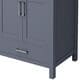 Lexora Home Jacques 30" Single Bathroom Vanity in Dark Grey with 2 cm White Carrara Marble Top and Rectangular Sink, , large