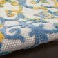Nourison Aloha 6" x 9" Ivory and Blue Indoor/Outdoor Area Rug, , large