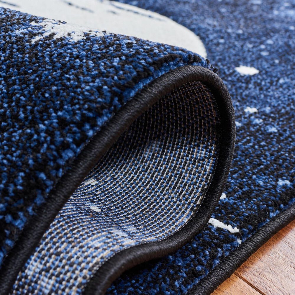 Safavieh Carousel 5&#39;3&quot; x 7&#39;6&quot; Dark Blue and Light Blue Kids Rug, , large