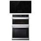 LG 2-Piece Kitchen Package with Print Proof Stainless Steel 6.4 Cu. Ft. Smart Combination Wall Oven and Black 36" Electric Cooktop, , large