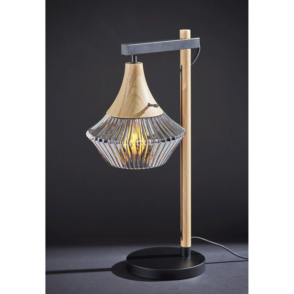 Adesso Elsie Table Lamp in Black and Natural, , large