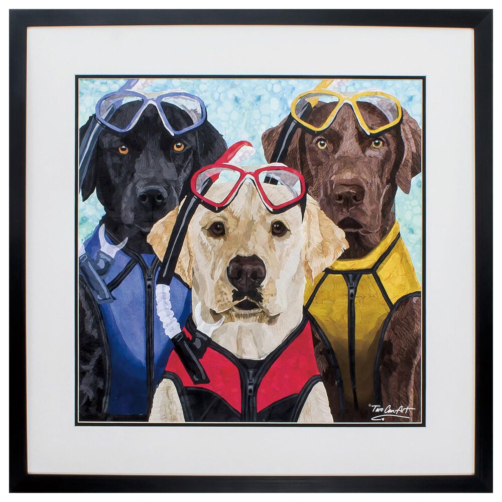 Propac "Scuba Dogs" Wall Art in Blue, , large