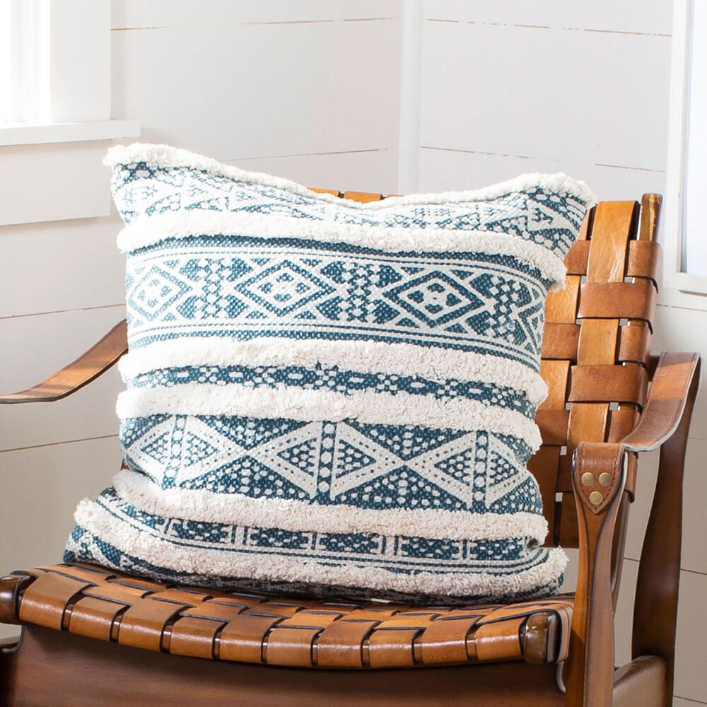 Safavieh Remmi Pillow in Teal/Beige, , large