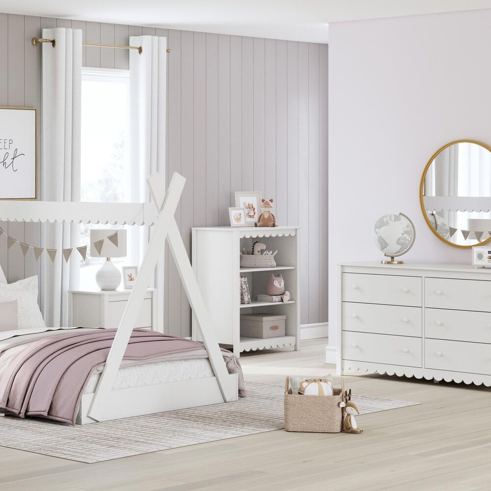Ashley Hallityn Toy Storage Bookcase in Matte White, , large
