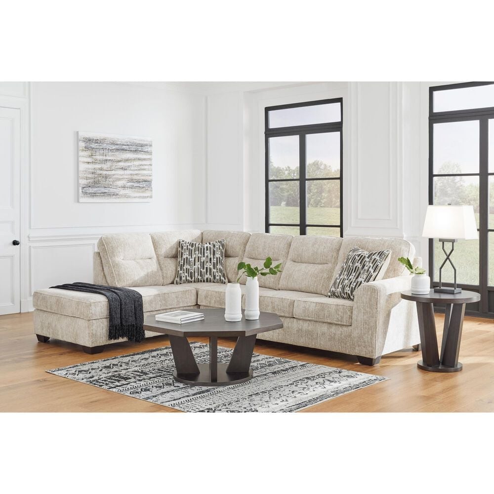 Ashley Lonoke 2-Piece Left Facing Sectional with Chaise in Parchment, , large