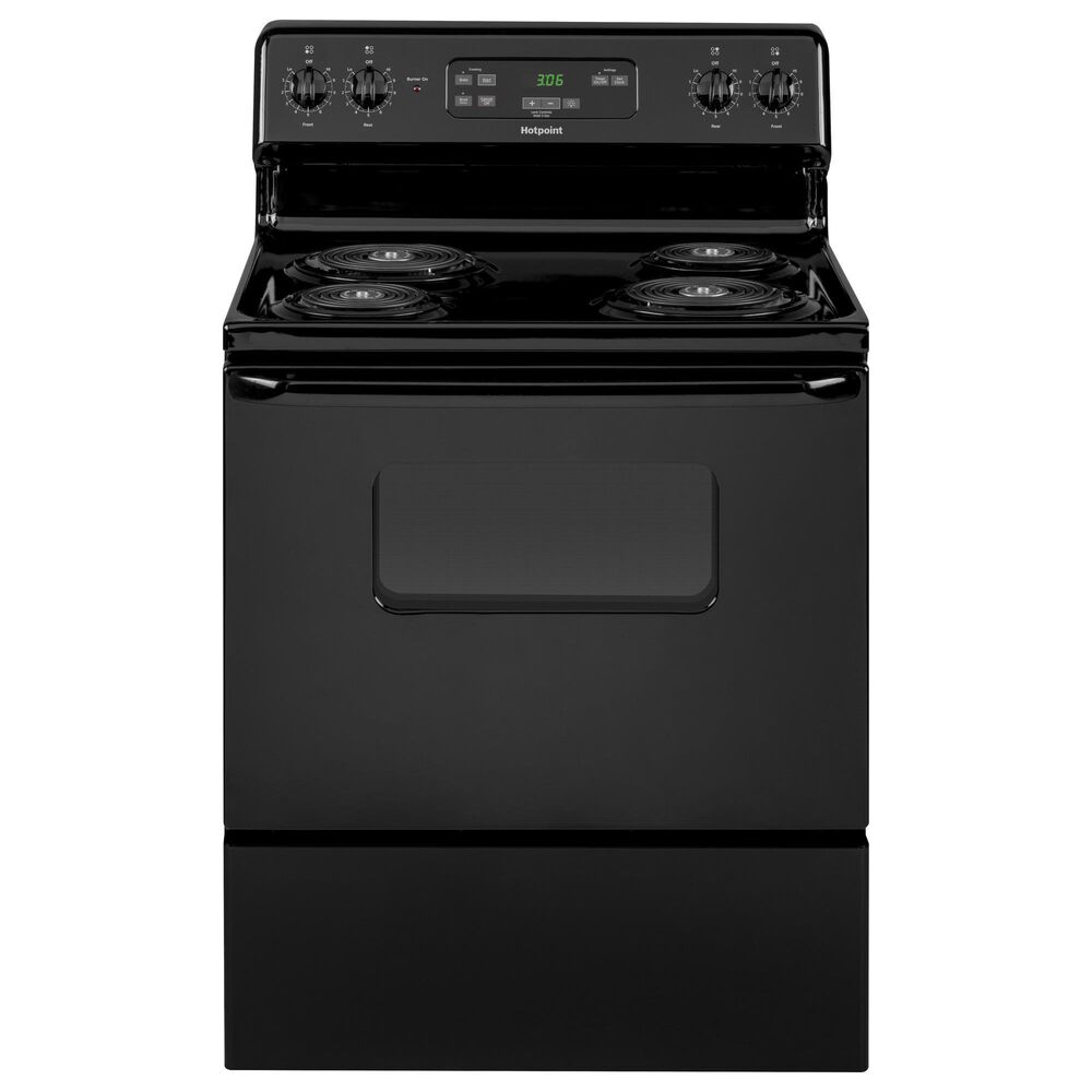 Hotpoint 30" Free-Standing Standard Clean Electric Range in Black, , large