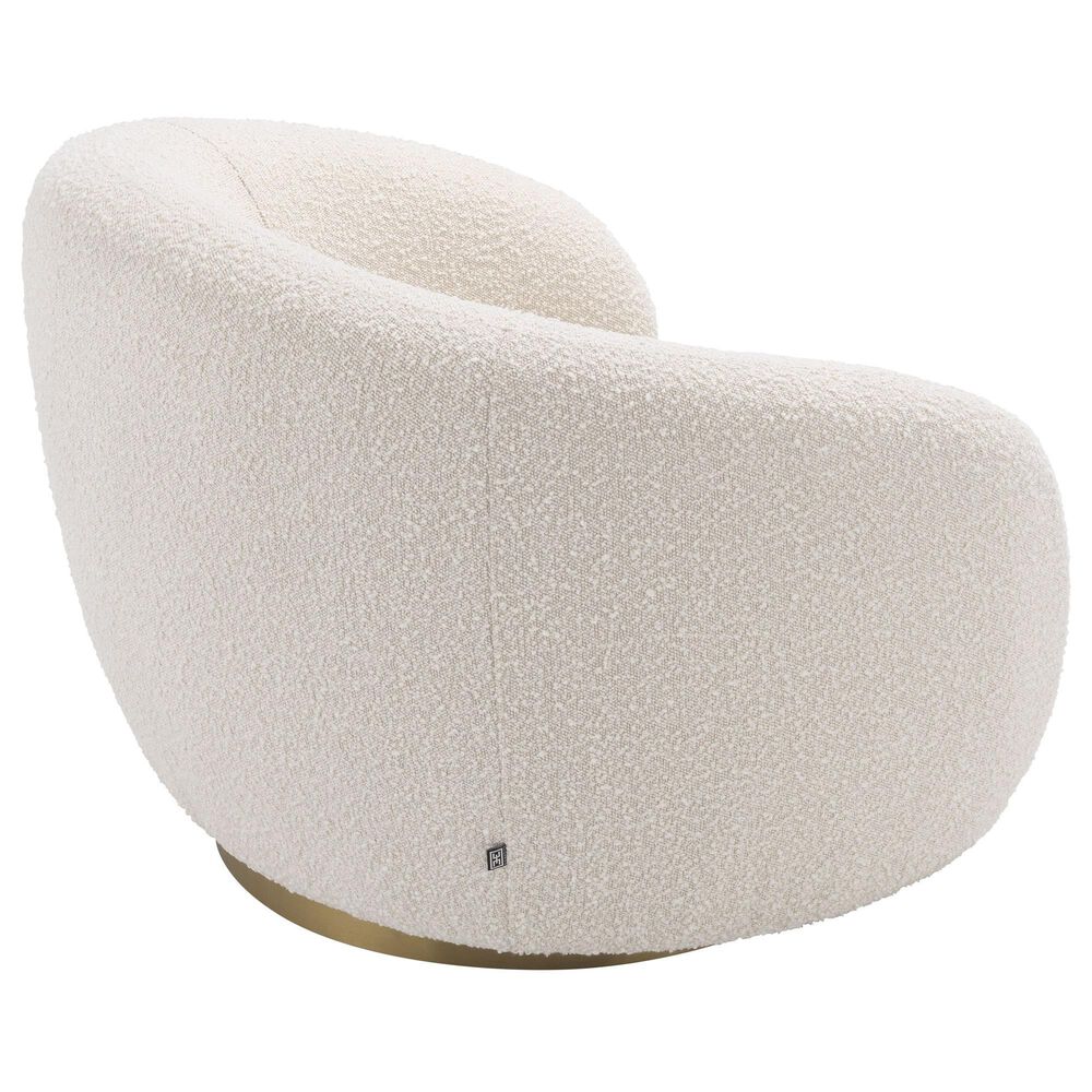 Eichholtz Brice Swivel Chair in Boucle Cream, , large