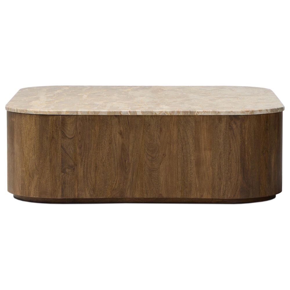 Amber Lewis x Four Hands Prescott Coffee Table in Fossil Marble, , large