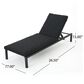 Hearth and Haven Navan Outdoor Foldable and Stackable Chaise Lounge in Dark Grey, , large