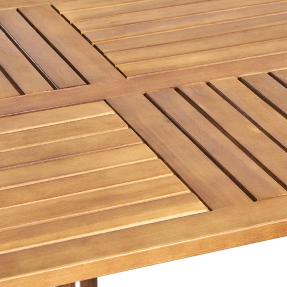 Hearth and Haven Hermosa 7-Piece Outdoor Dining Set with Cream Cushion in Teak, , large
