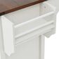 HOMLUX 58" Kitchen Island with Drop Leaf in White and Brown, , large