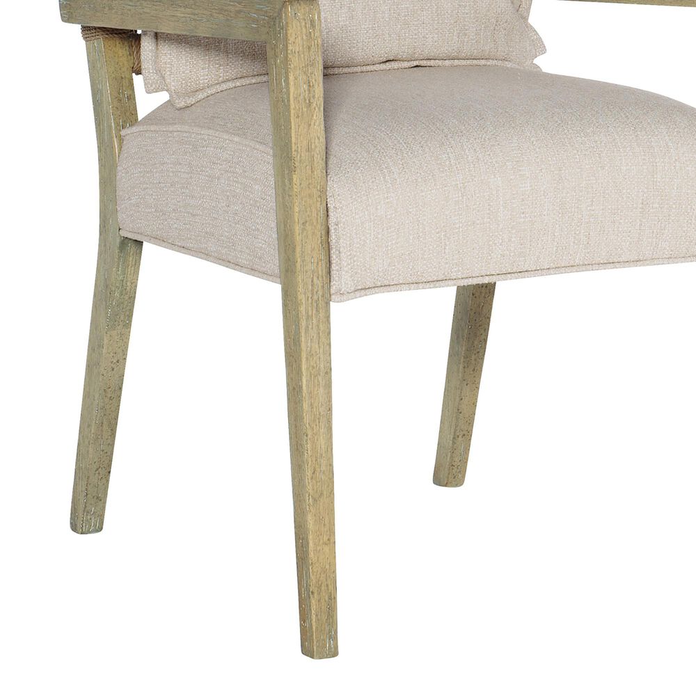 Hooker Furniture Surfrider Woven Back Arm Chair with Beige Cushion in Driftwood &#40;Set of 2&#41;, , large