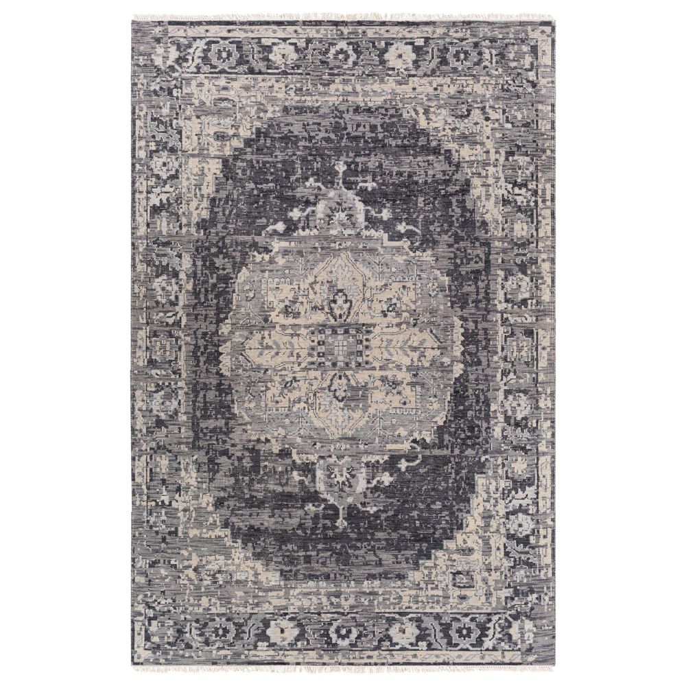 Surya Festival 2" x 3" Black, Charcoal, Medium Gray, Taupe and Cream Area Rug, , large