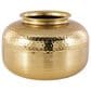 Maple and Jade 20" Decorative Vase with Hammered Top in Brushed Gold, , large