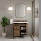James Martin Brittany 36" Single Bathroom Vanity in Pecan with 3 cm White Zeus Silestone Top and Rectangular Sink, , large