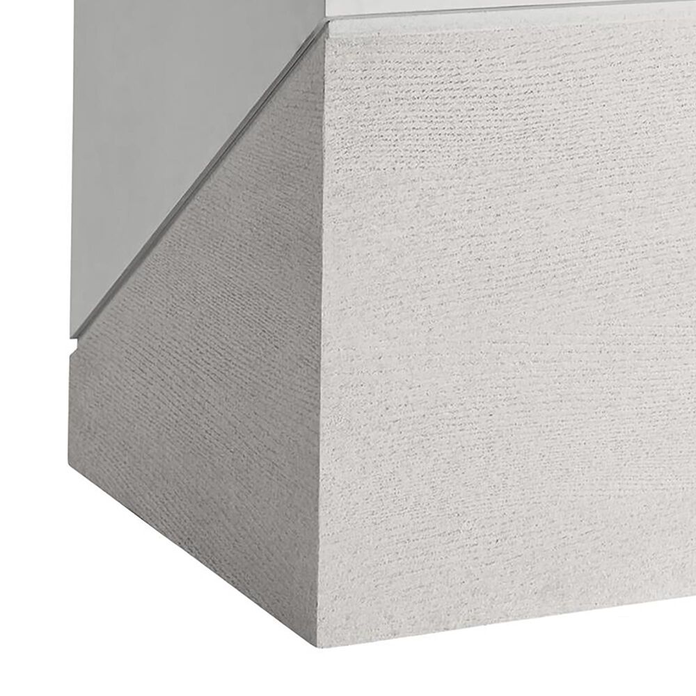 Bernhardt Ellison Square Side Table in Sandblasted White and Adobe, , large