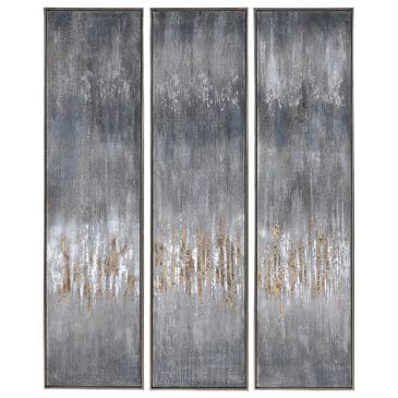 Uttermost Gray Showers Canvas (Set of 3), , large