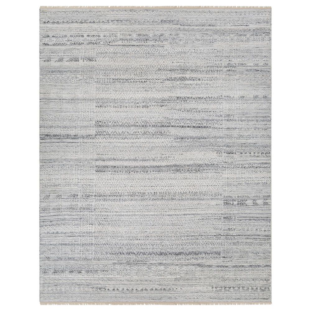 Surya Pompei 5" x 7"6" White, Black and Metallic Silver Area Rug, , large