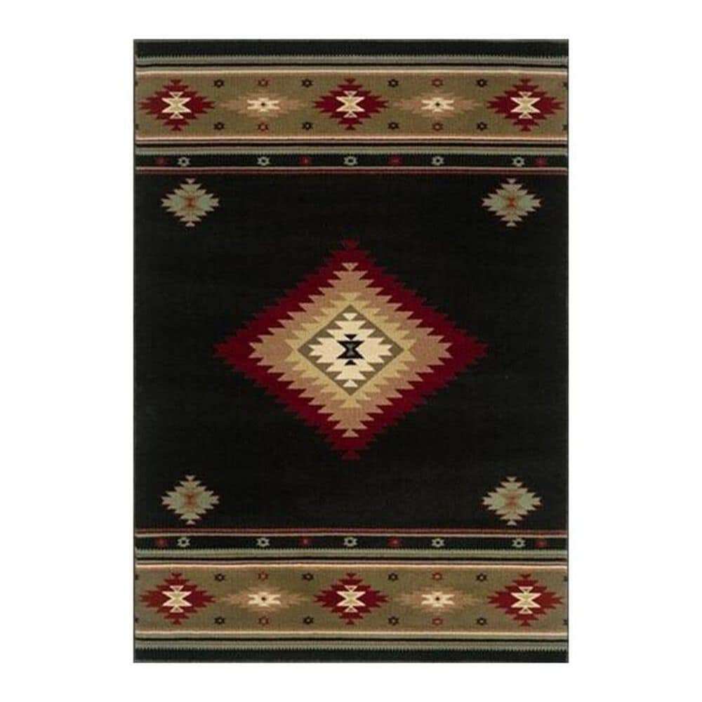 Oriental Weavers Hudson 87G 6"7" x 9"6" Black Area Rug, , large