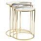 Crestview Collection Astronomy Nesting End Tables in Gold and White (Set of 3), , large