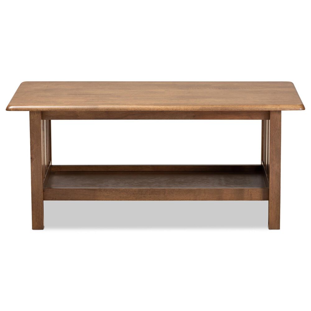 Baxton Studio Rylie Coffee Table in Walnut Brown, , large