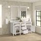 James Martin Vanities Lorelai 60" Double Vanity in Bright White with 3 cm Eternal Jasmine Pearl Quartz Top, , large
