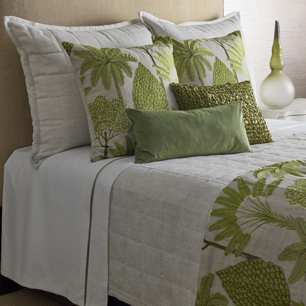 Ann Gish Macau Queen Quilted Coverlet in Natural, , large