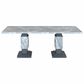 Global Furniture USA Double Pedestal Rectangular Dining Table in Grey  - Table Only, , large