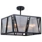 Vaxcel Oslo 4-Light Pendant in Black and Natural Brass, , large