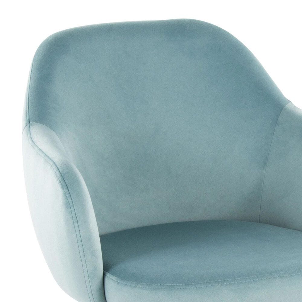 Lumisource Buena Swivel Accent Chair in Light Blue, , large