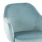 Lumisource Buena Swivel Accent Chair in Light Blue, , large