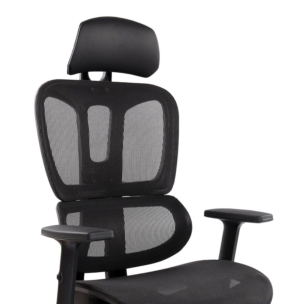 Rta Products Llc Ultimate Reclining Ergonomic Mesh Office Chair with Lumbar Support and Footrest in Black, , large