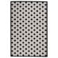 Nourison Aloha Geometric 6" x 9" Black and White Indoor/Outdoor Area Rug, , large