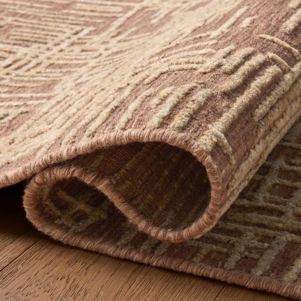 Loloi Woodriff Brick and Natural 8'6" x 11'6" Area Rug, , large