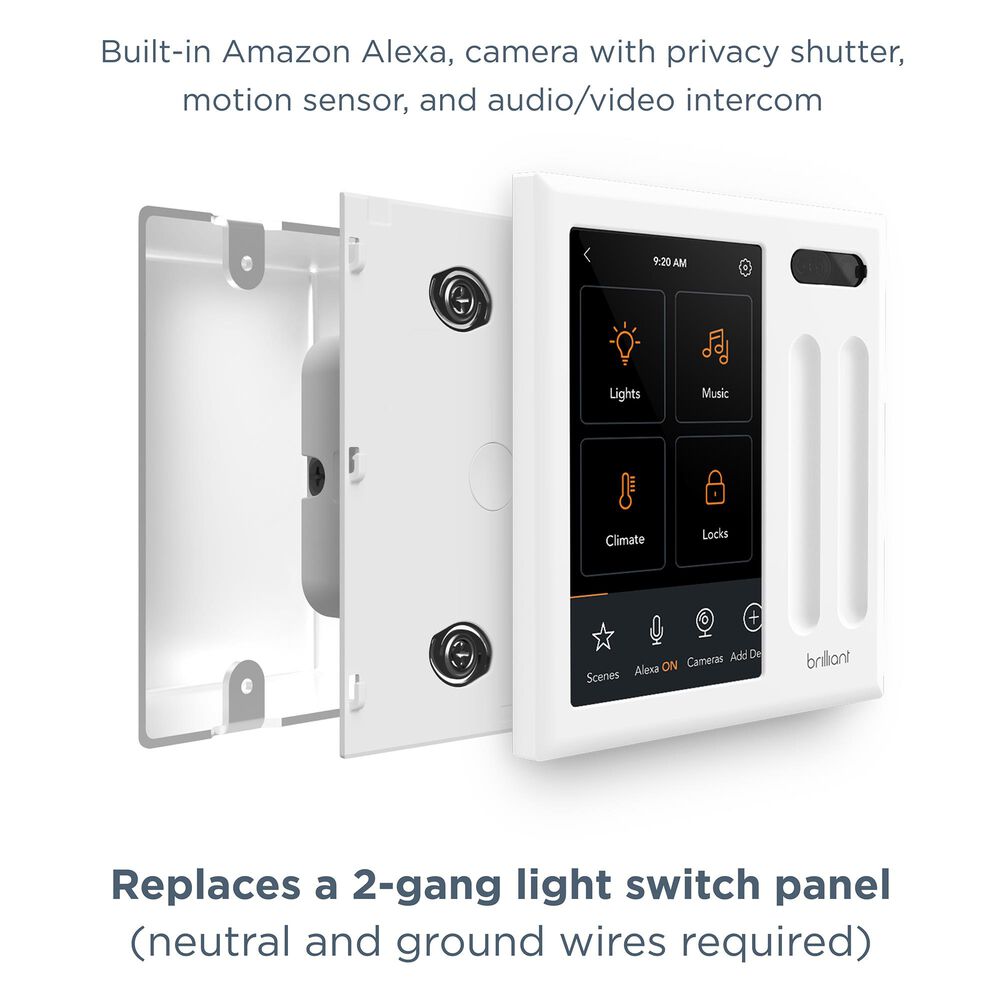 Brilliant All-in-One Smart Home 2 Switch Control | Nebraska Furniture Mart