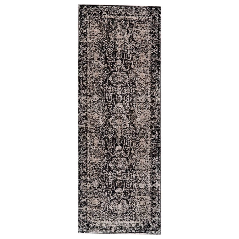 Feizy Rugs Prasad 3680F 2"10" x 7"10" Charcoal and Gray Runner, , large