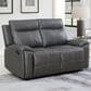 Steve Silver Gaston Manual Reclining Loveseat in Graphite Gray, , large
