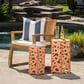 Hearth and Haven Selva Patio Accent Table in Orange (Set of 2), , large