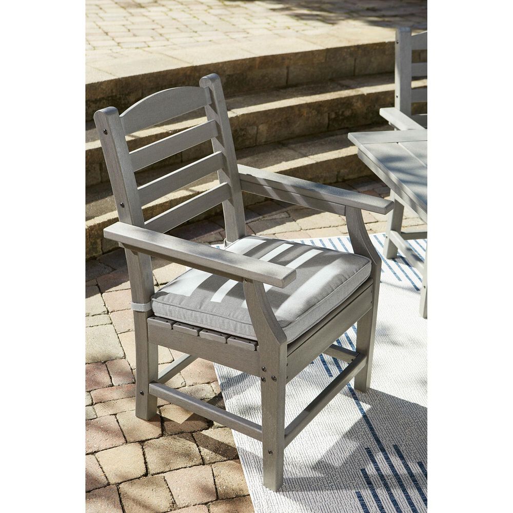 Signature Design by Ashley Visola Dining Chair with Cushion in Gray - Set of 2, , large