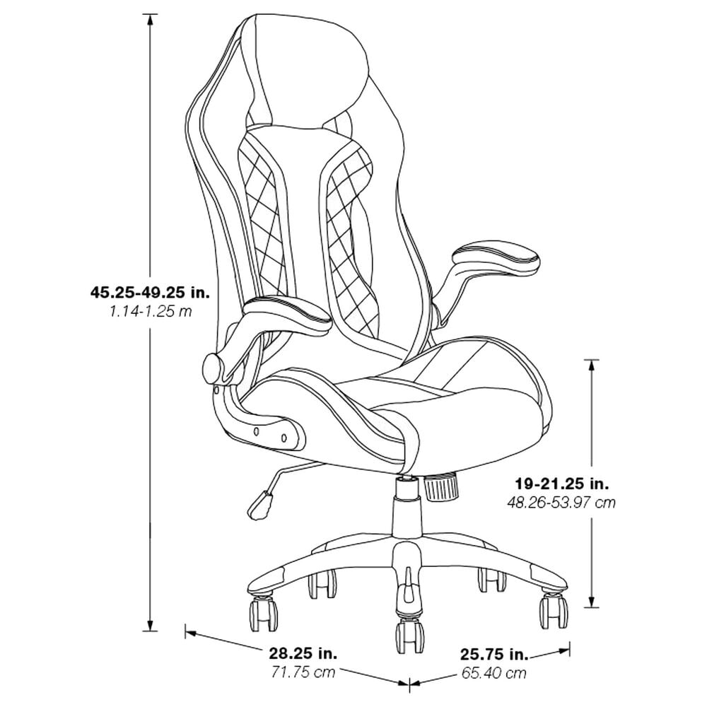 OSP Home Xplorer 51 Gaming Chair in Black and Gray, , large