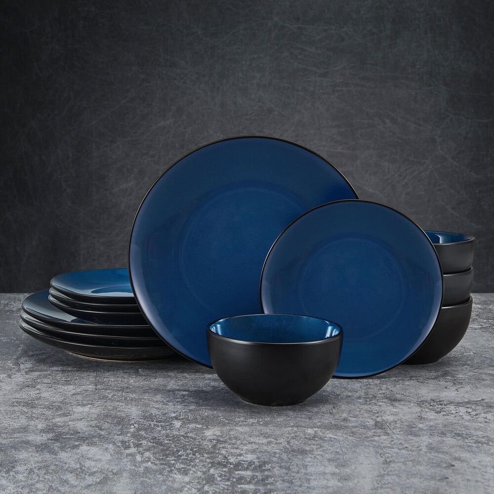 Lifetime Brands Lucy 12-Piece Dinnerware Set in Blue, , large