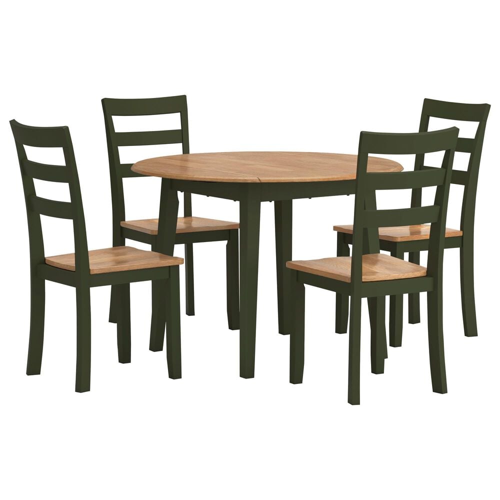 Ashley Gesthaven 5-Piece Dining Set in Natural and Green, , large