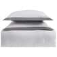 Pem America Truly Soft Everyday 7-Piece King Hotel Border Comforter Set in White and Grey, , large