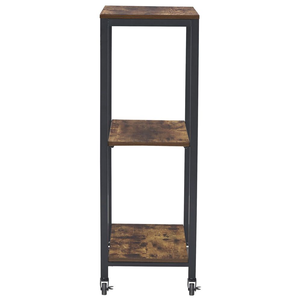 Ashley Bevinfield Bar Cart in Antiqued Brown and Black, , large